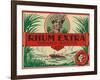 Rhum Extra Grand Arome Brand Rum Label-Lantern Press-Framed Art Print