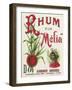 Rhum fin Melia Garanti Naturel Brand Rum Label-Lantern Press-Framed Art Print