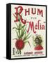 Rhum fin Melia Garanti Naturel Brand Rum Label-Lantern Press-Framed Stretched Canvas