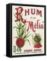 Rhum fin Melia Garanti Naturel Brand Rum Label-Lantern Press-Framed Stretched Canvas