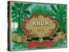 Rhum Forty Proof Rum Label-Lantern Press-Stretched Canvas