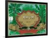 Rhum Forty Proof Rum Label-Lantern Press-Framed Art Print