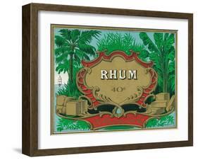 Rhum Forty Proof Rum Label-Lantern Press-Framed Art Print