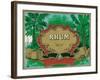 Rhum Forty Proof Rum Label-Lantern Press-Framed Art Print