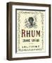 Rhum Grand Arome Rum Label-Lantern Press-Framed Art Print