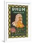 Rhum Jamaique Pedro Benito Rum Label-Lantern Press-Framed Art Print