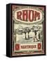 Rhum Martinique Brand Rum Label-Lantern Press-Framed Stretched Canvas