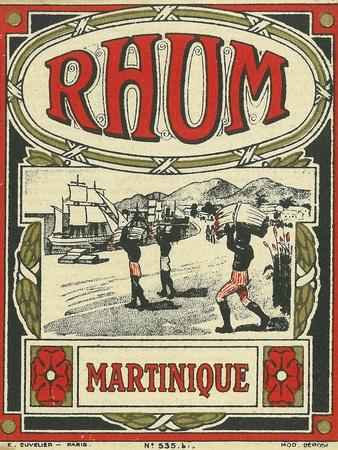 ubehag Evakuering Veluddannet Rhum Martinique Brand Rum Label' Art - Lantern Press | AllPosters.com