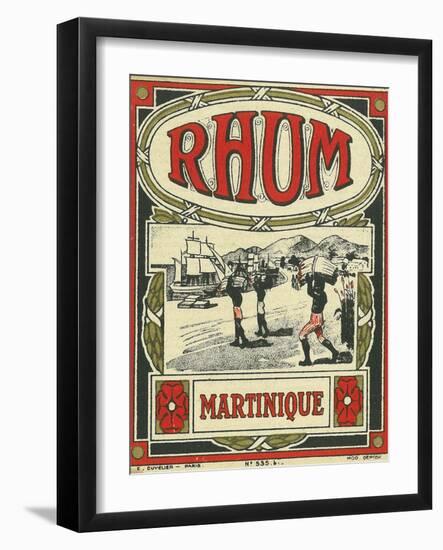 Rhum Martinique Brand Rum Label-Lantern Press-Framed Art Print