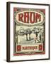 Rhum Martinique Brand Rum Label-Lantern Press-Framed Art Print