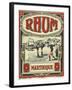 Rhum Martinique Brand Rum Label-Lantern Press-Framed Art Print