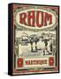 Rhum Martinique Brand Rum Label-Lantern Press-Framed Stretched Canvas