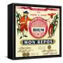 Rhum mon Repos Brand Rum Label-Lantern Press-Framed Stretched Canvas