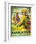 Rhum Navigateur Brand Rum Label-Lantern Press-Framed Art Print