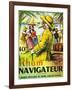 Rhum Navigateur Brand Rum Label-Lantern Press-Framed Art Print