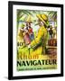 Rhum Navigateur Brand Rum Label-Lantern Press-Framed Art Print