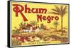 Rhum Negro Label-null-Framed Stretched Canvas
