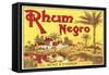 Rhum Negro Label-null-Framed Stretched Canvas