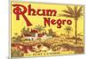 Rhum Negro Label-null-Mounted Art Print