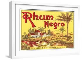 Rhum Negro Label-null-Framed Art Print