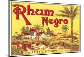 Rhum Negro Label-null-Mounted Art Print