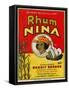 Rhum Nina Benoit Serres Brand Rum Label-Lantern Press-Framed Stretched Canvas