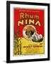 Rhum Nina Benoit Serres Brand Rum Label-Lantern Press-Framed Art Print