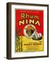 Rhum Nina Benoit Serres Brand Rum Label-Lantern Press-Framed Art Print