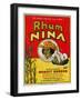 Rhum Nina Benoit Serres Brand Rum Label-Lantern Press-Framed Art Print