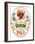 Rhum Paka Brand Rum Label-Lantern Press-Framed Art Print