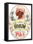 Rhum Paka Brand Rum Label-Lantern Press-Framed Stretched Canvas