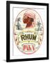 Rhum Paka Brand Rum Label-Lantern Press-Framed Art Print