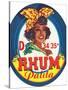 Rhum Palita Brand Rum Label-Lantern Press-Stretched Canvas