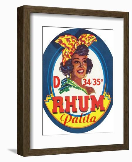 Rhum Palita Brand Rum Label-Lantern Press-Framed Art Print