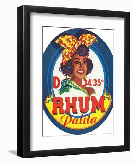 Rhum Palita Brand Rum Label-Lantern Press-Framed Art Print