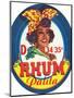 Rhum Palita Brand Rum Label-Lantern Press-Mounted Art Print