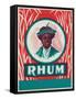 Rhum Rum Label-Lantern Press-Framed Stretched Canvas