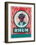 Rhum Rum Label-Lantern Press-Framed Art Print