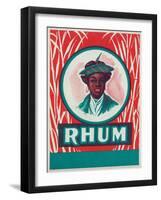 Rhum Rum Label-Lantern Press-Framed Art Print
