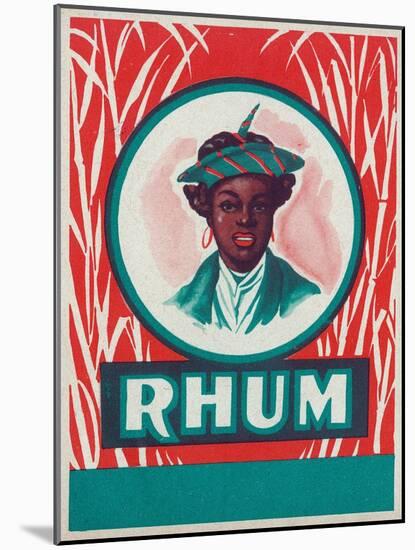 Rhum Rum Label-Lantern Press-Mounted Art Print