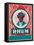 Rhum Rum Label-Lantern Press-Framed Stretched Canvas