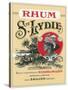 Rhum Ste. Lydie Brand Rum Label-Lantern Press-Stretched Canvas