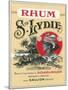 Rhum Ste. Lydie Brand Rum Label-Lantern Press-Mounted Art Print