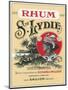 Rhum Ste. Lydie Brand Rum Label-Lantern Press-Mounted Premium Giclee Print