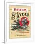 Rhum Ste. Lydie Brand Rum Label-Lantern Press-Framed Art Print