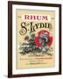 Rhum Ste. Lydie Brand Rum Label-Lantern Press-Framed Art Print