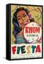 Rhum Superieur Fiesta Brand Rum Label-Lantern Press-Framed Stretched Canvas