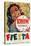 Rhum Superieur Fiesta Brand Rum Label-Lantern Press-Stretched Canvas