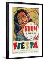 Rhum Superieur Fiesta Brand Rum Label-Lantern Press-Framed Art Print