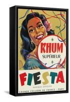 Rhum Superieur Fiesta Brand Rum Label-Lantern Press-Framed Stretched Canvas